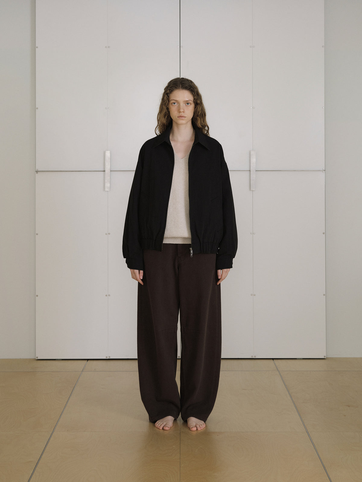 Washed Gabardine Blouson - Black 6