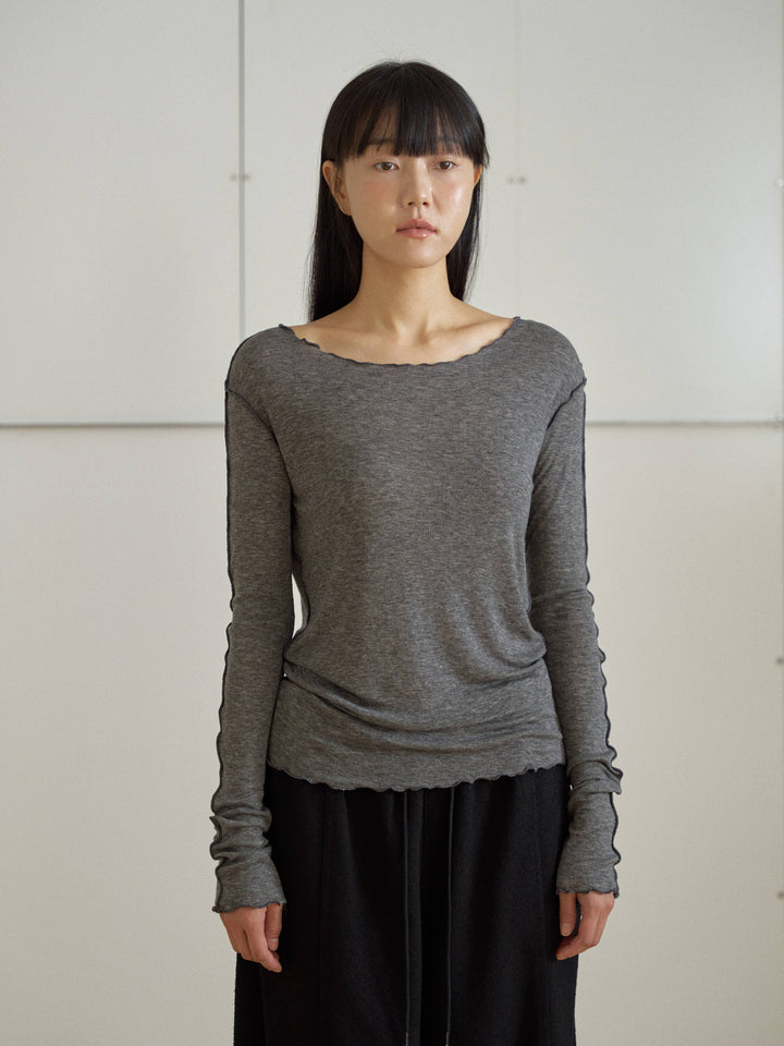 Wave Long Sleeve – Charcoal