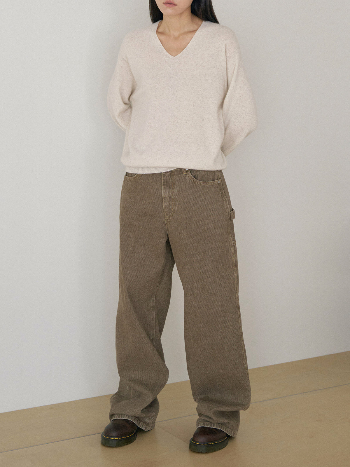 Corduroy Work Pants - Beige 9