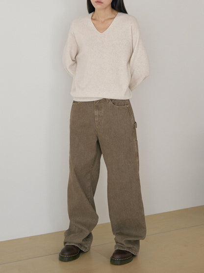 Corduroy Work Pants - Beige 9