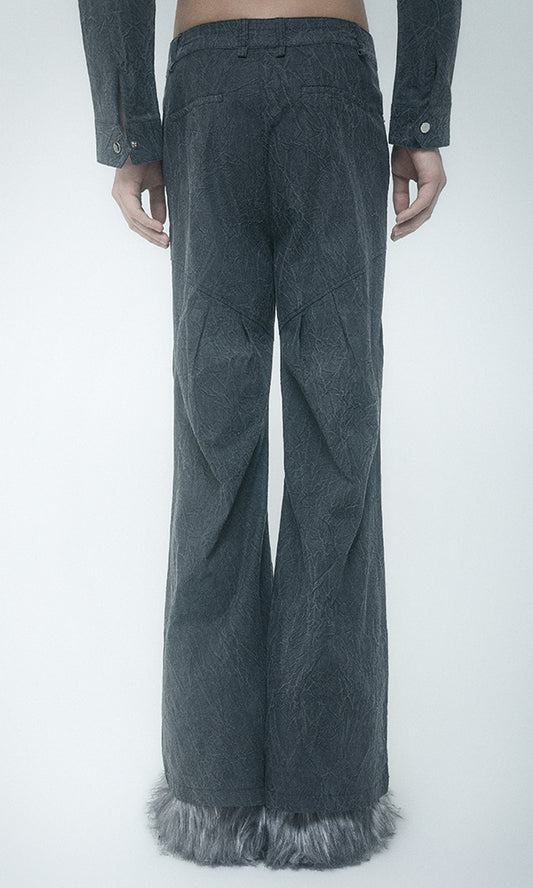 【Reculer レキュリー】Wrinkle Skirt pants Charcoal
