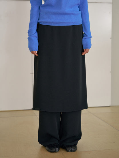 MARAN Skirt Overlay Pants - Black 商品画像14/21