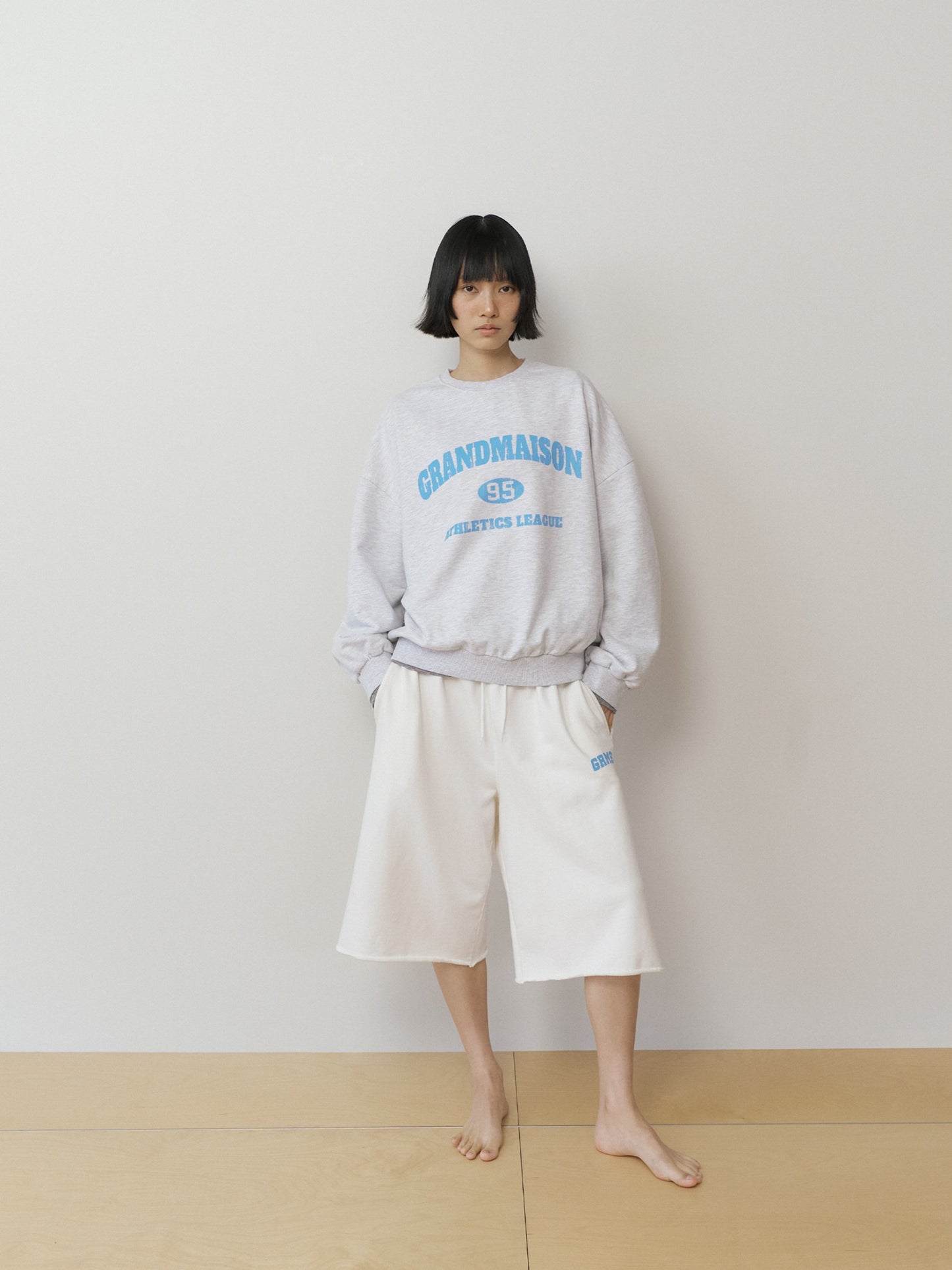 Cutoff Half Sweatpants - Ivory
