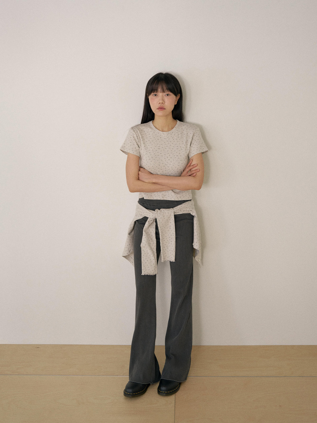 Pigment Flare Pants - Charcoal 2