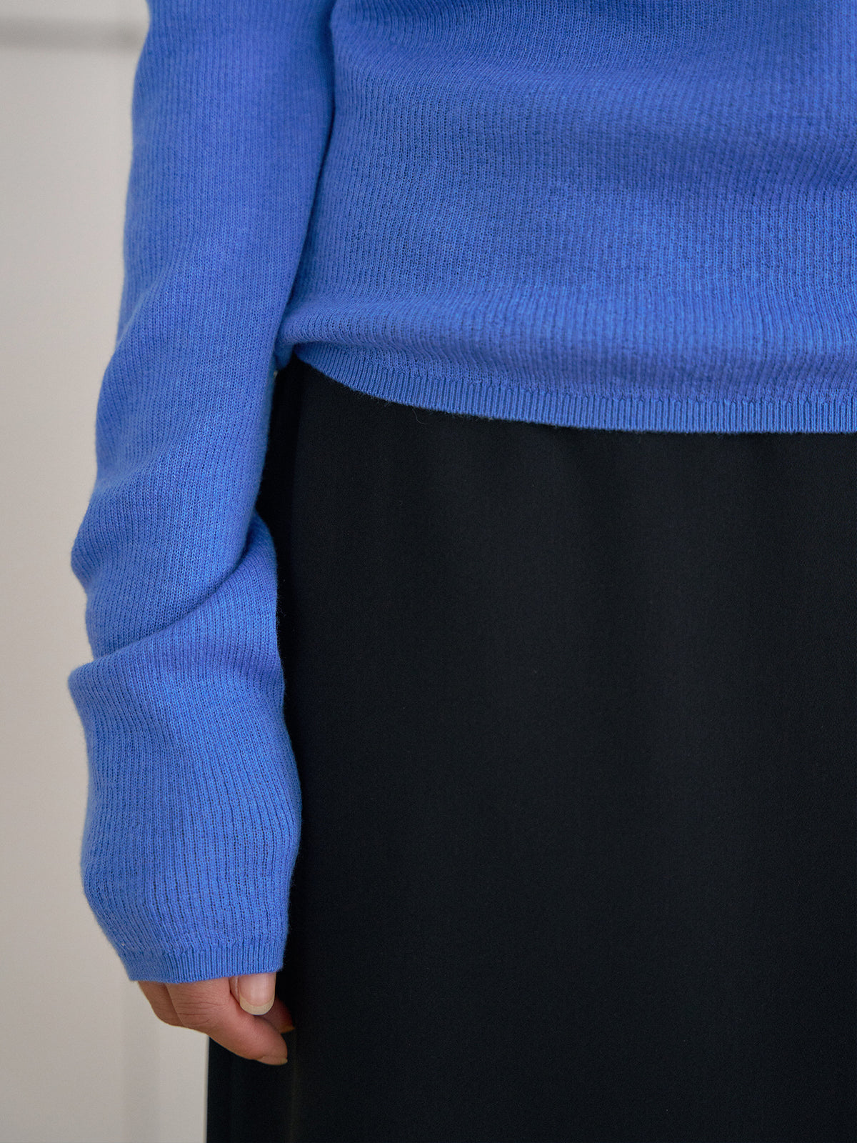 Henley Neck Pullover - Blue 12