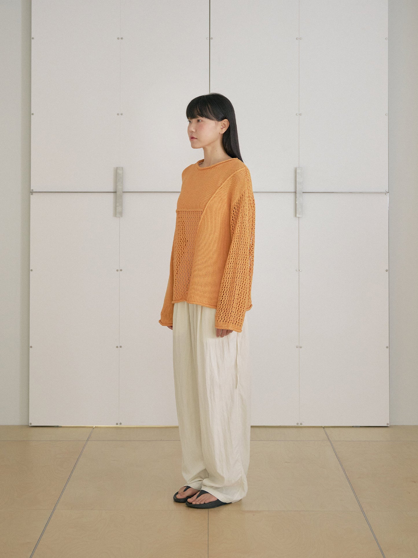 Summer Block Pullover - Orange