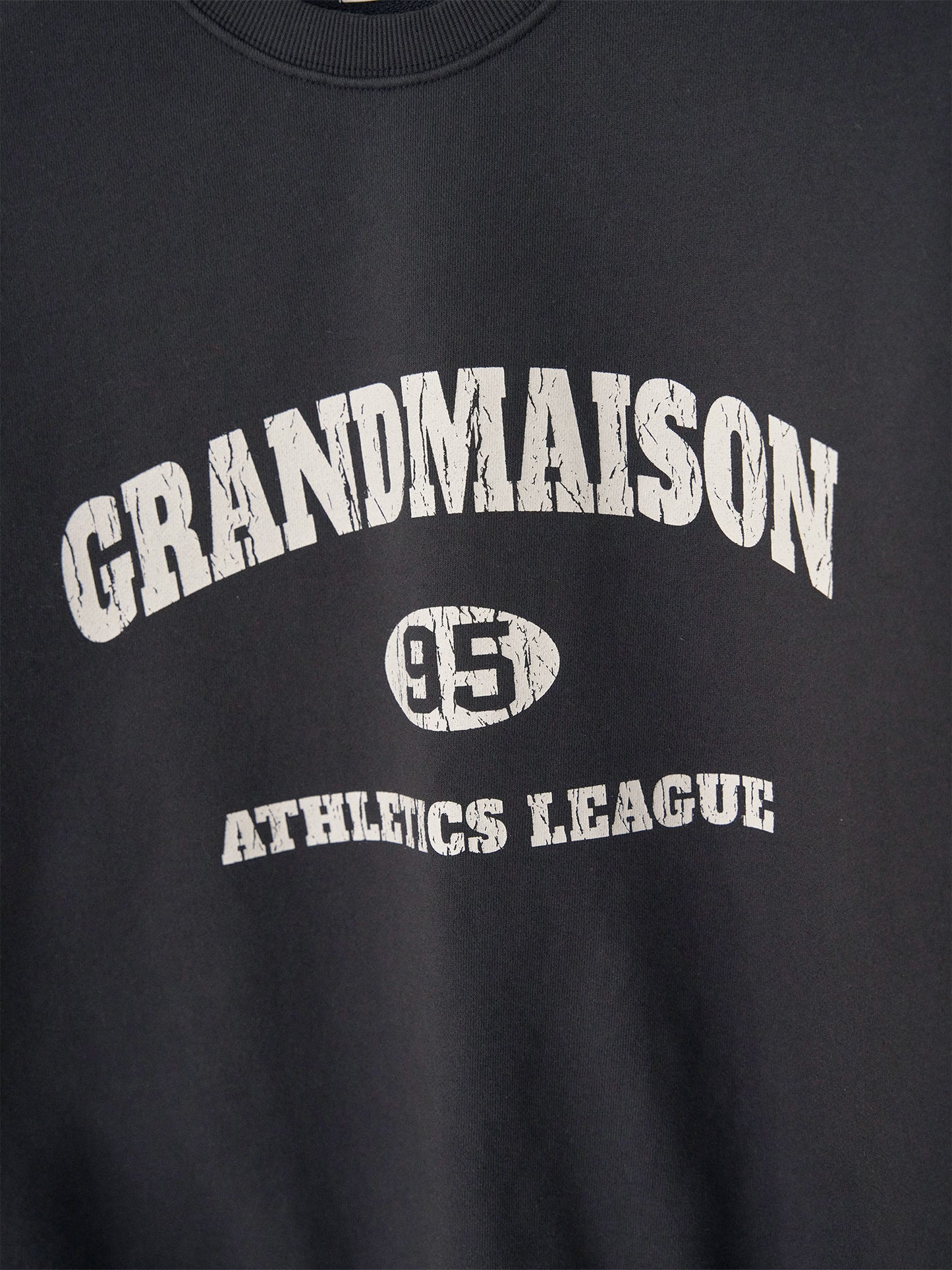 Crack Lettering Sweatshirt - Charcoal