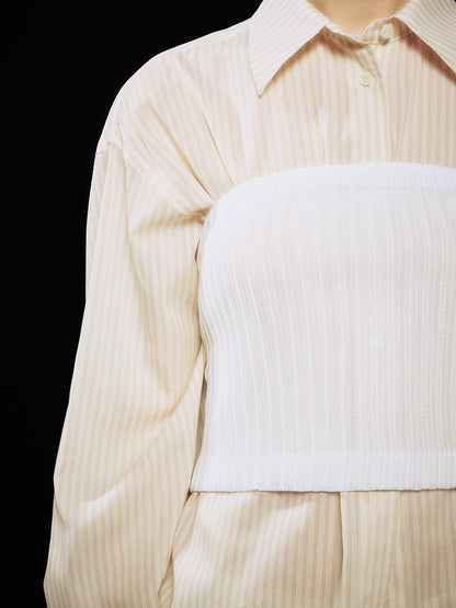 [ARIK.] [24SS] MATAR pleats tube top White