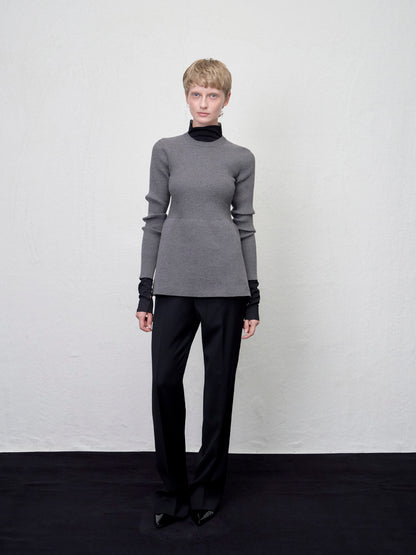 [ARIK. AW] Ara panel flare knit top Cream**Check color