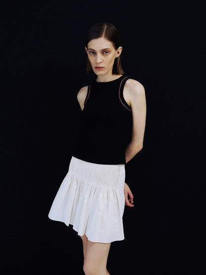 [ARIK. Arik] [24SS] DIPHDA pin tuck skirt Ivory