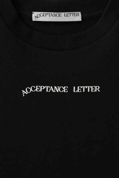 【ACCEPTANCE】Eclipse Curve T-Shirt - Cream, Black