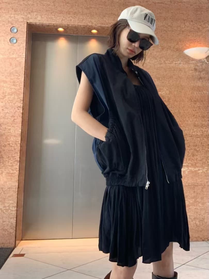 【hiir 2026SS】pm_Flowy Pocket Slip Dress