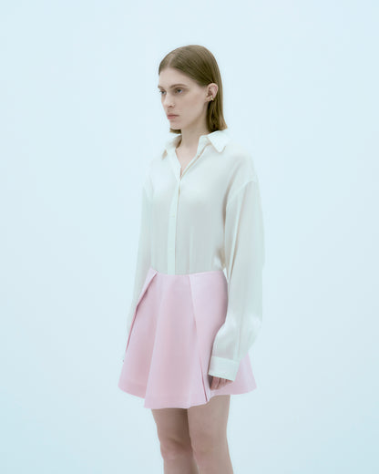 [ARIK.] [25SS] ALKES Panel flare skirt Orchid Pink