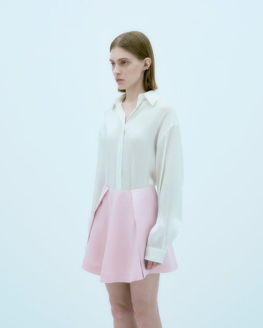 [ARIK.] [25SS] ALKES Panel flare skirt Orchid Pink
