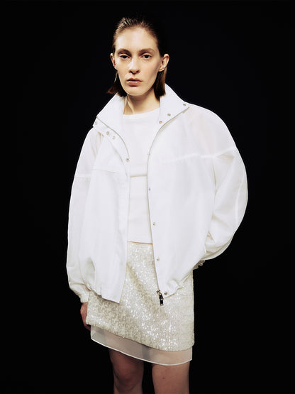 [ARIK.] [24SS] ELBA oversized bomber White