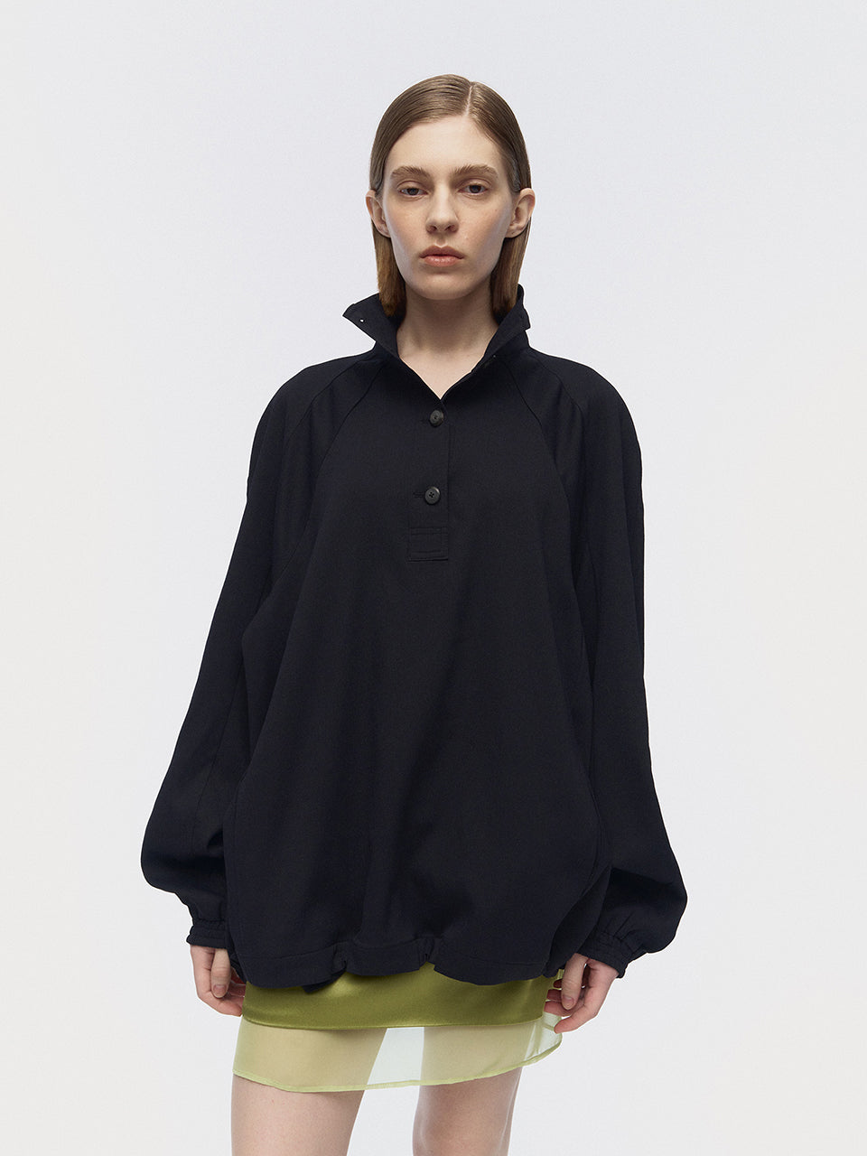 [ARIK.] [24SS] HELVETIOS oversized anorak Navy