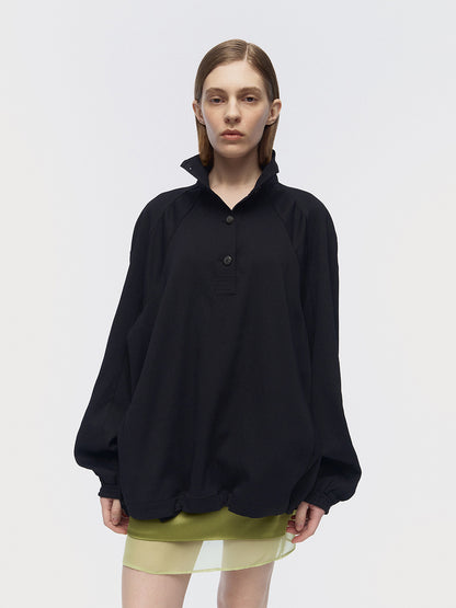 [ARIK.] [24SS] HELVETIOS oversized anorak Navy