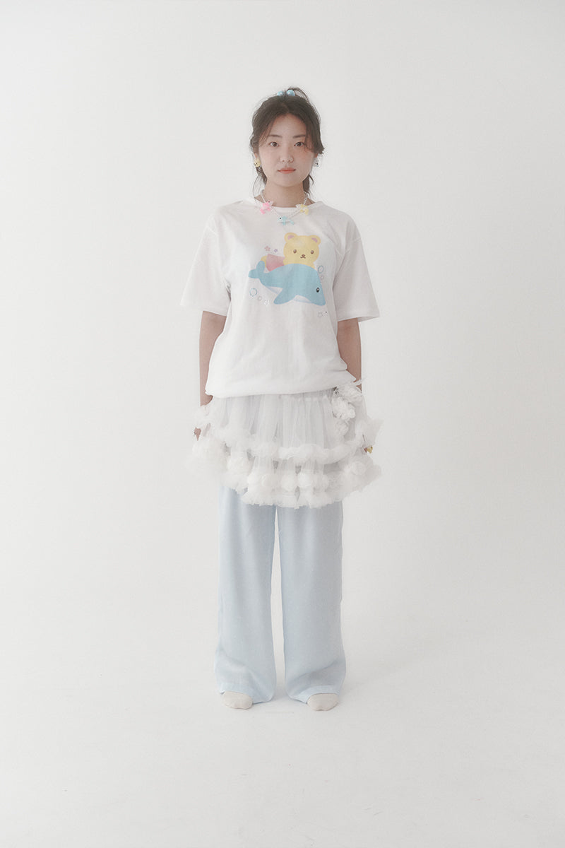 [X YOUNGART] JINI's Dolphin Ride Cubic T-shirt