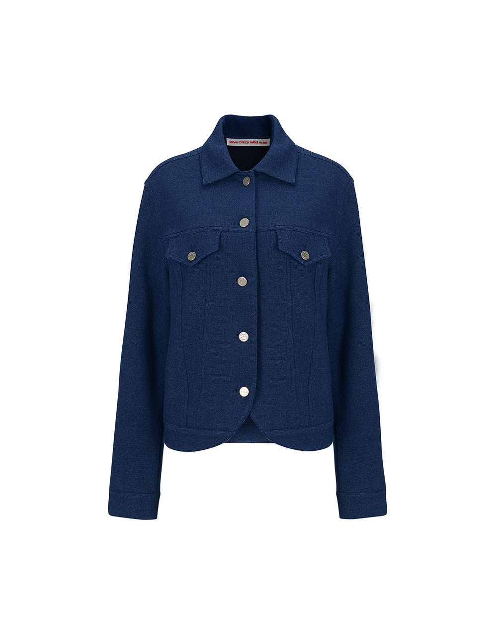 ROUNDED TRUCKER JACKET Blue