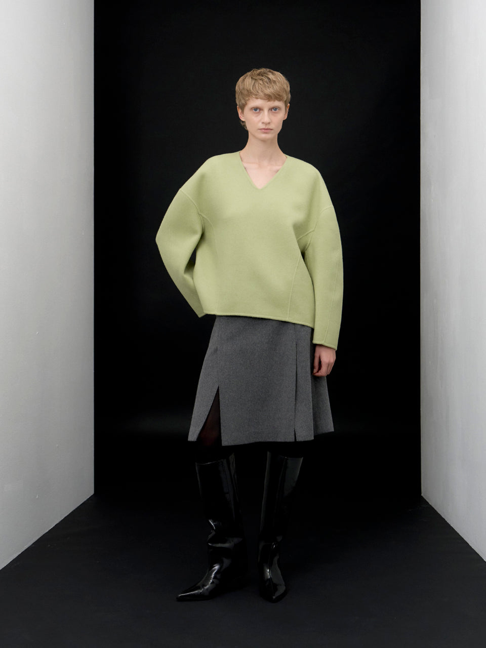 【ARIK. アリク AW】Sarin wool pullover jumper Apple green