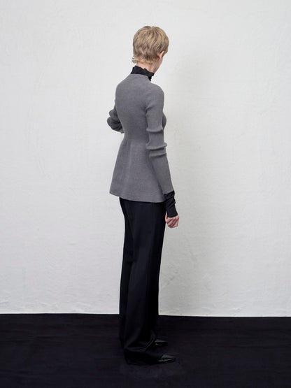 [ARIK. Arik AW] Rigil panel straight pants Black