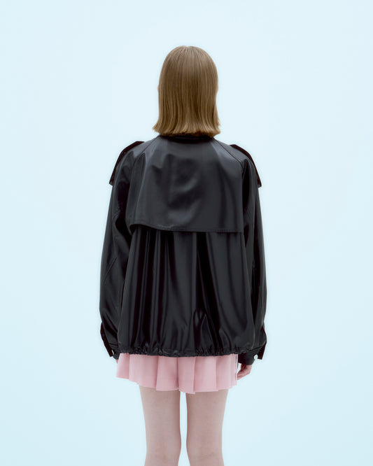 【ARIK. アリク】[25SS] HEZE oversized trench bomber jacket Black