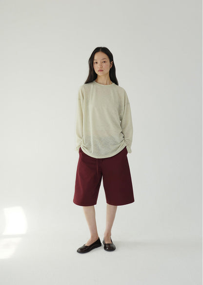 LACE TOP SET -KHAKI
