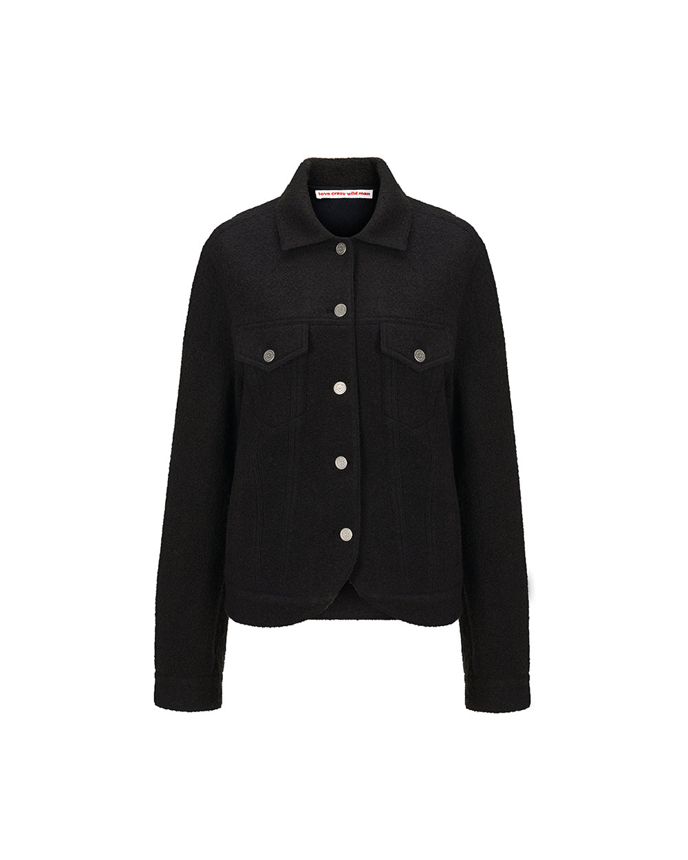 ROUNDED TRUCKER JACKET Black