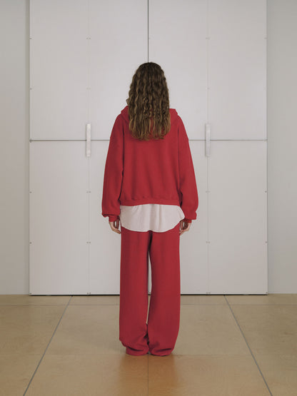 Current Waffle Hoodie Zip-up - Red 8
