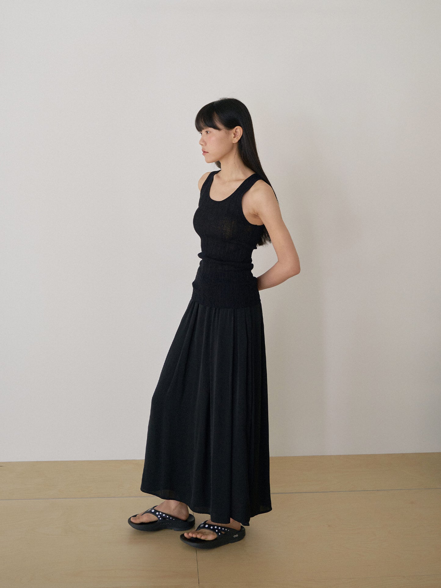 Multi Rib Sleeveless - Black