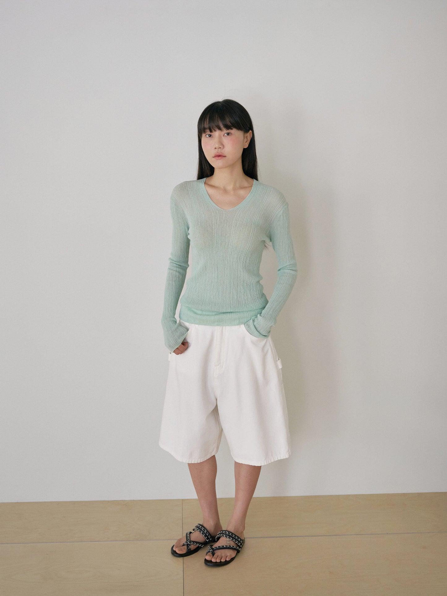 Oxford Work Half Pants - Ivory