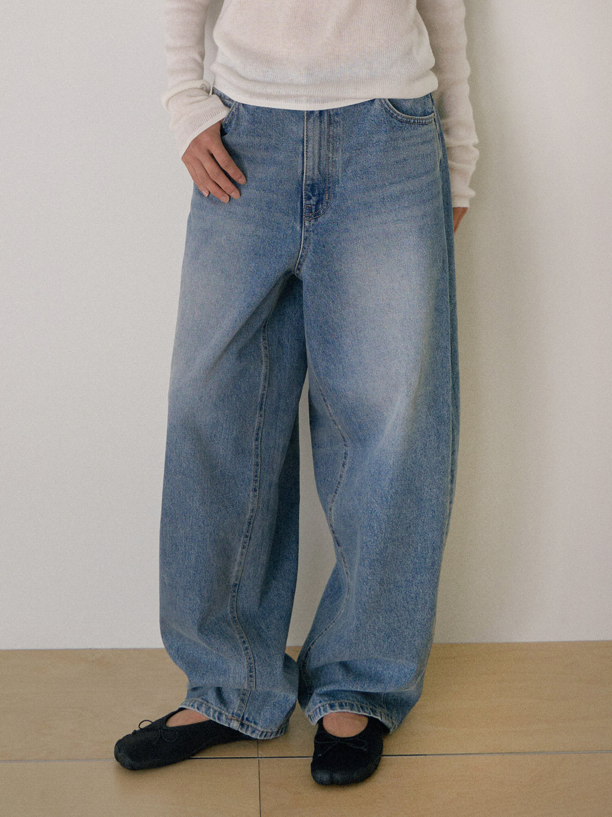 Tapered Denim Pants - Indigo 10