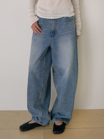 Tapered Denim Pants - Indigo 10