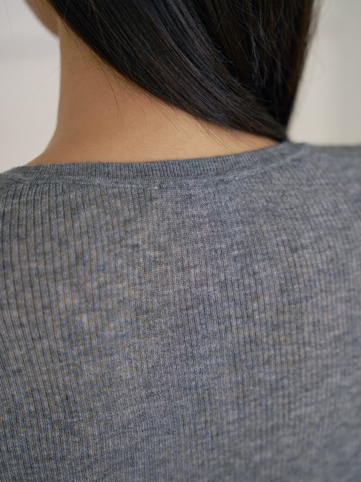 Henley Neck Pullover - Gray 12