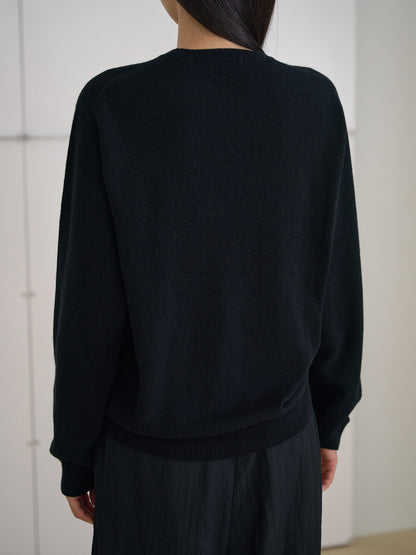 Cashmere Round Pullover - Black 11