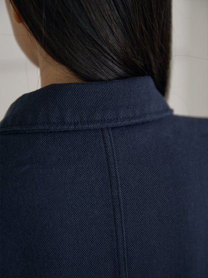 MARAN Cotton Twill Coverall Jacket - Navy 商品画像21/21