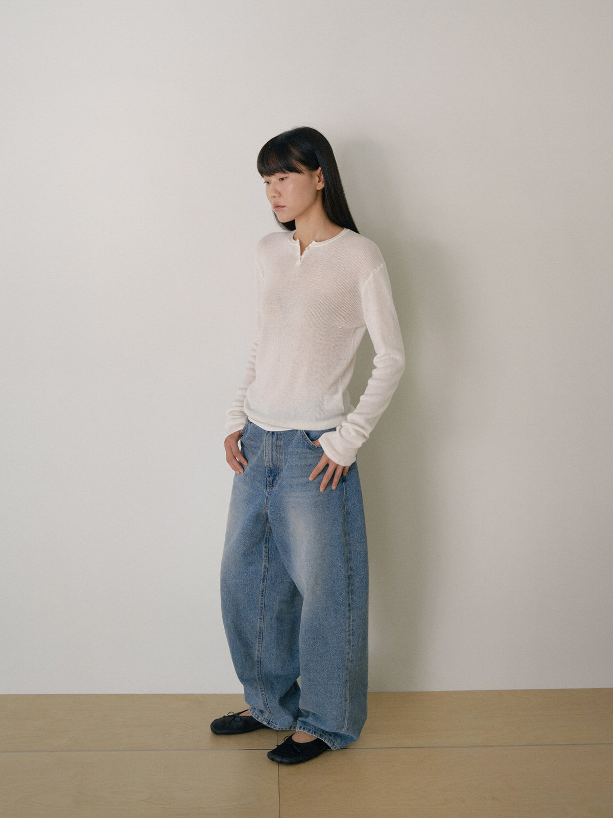 Tapered Denim Pants - Indigo 11