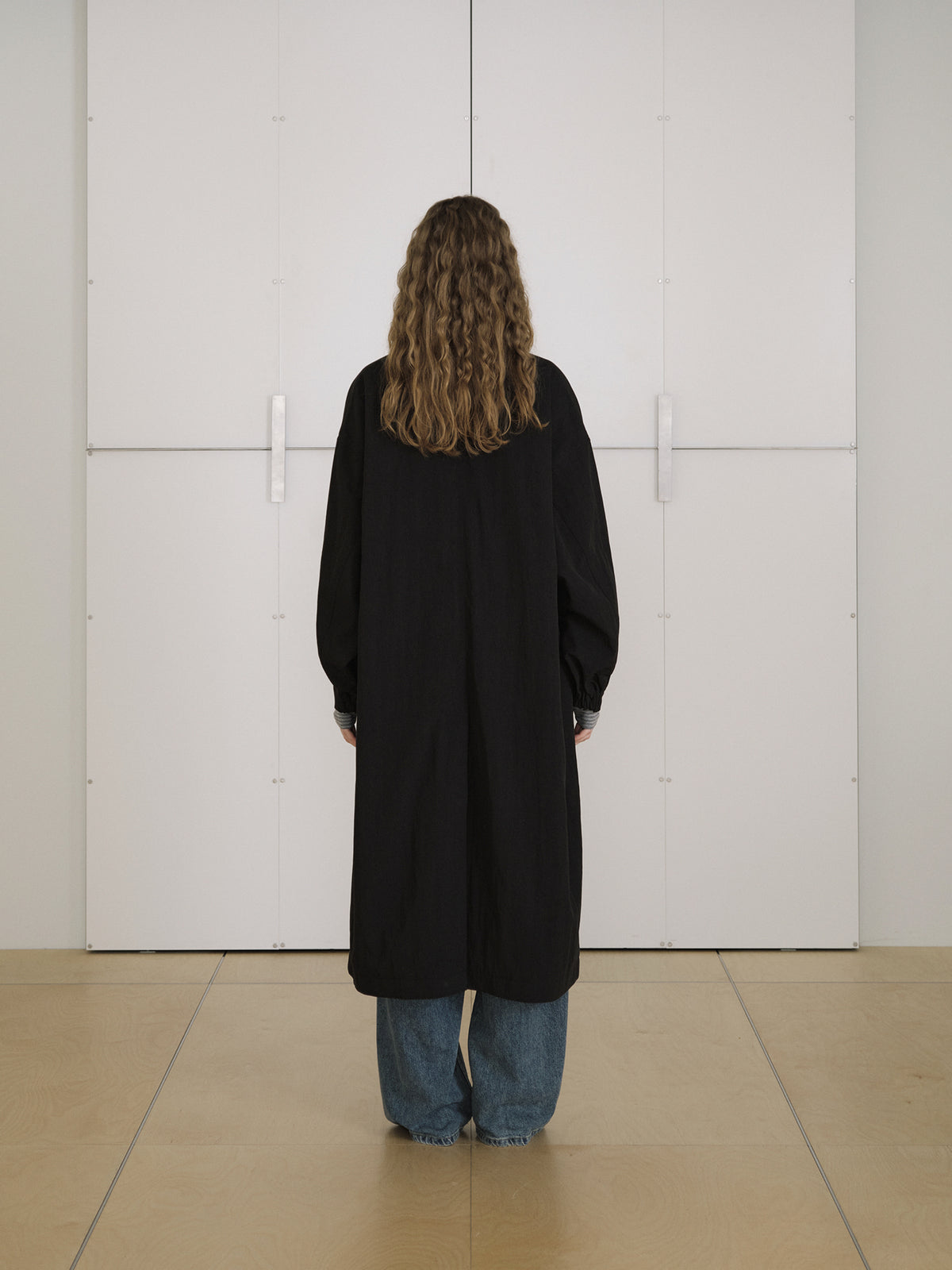 High Neck Trench Coat - Black 10