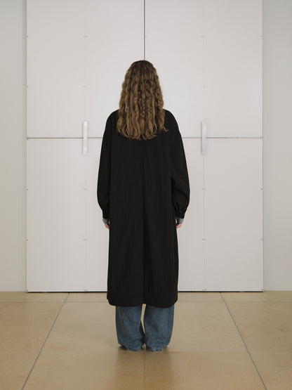 High Neck Trench Coat - Black 10