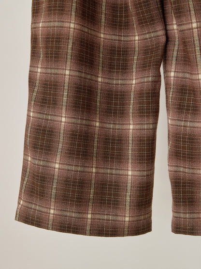 MARAN Side String Check Pants - Brown 商品画像21/21