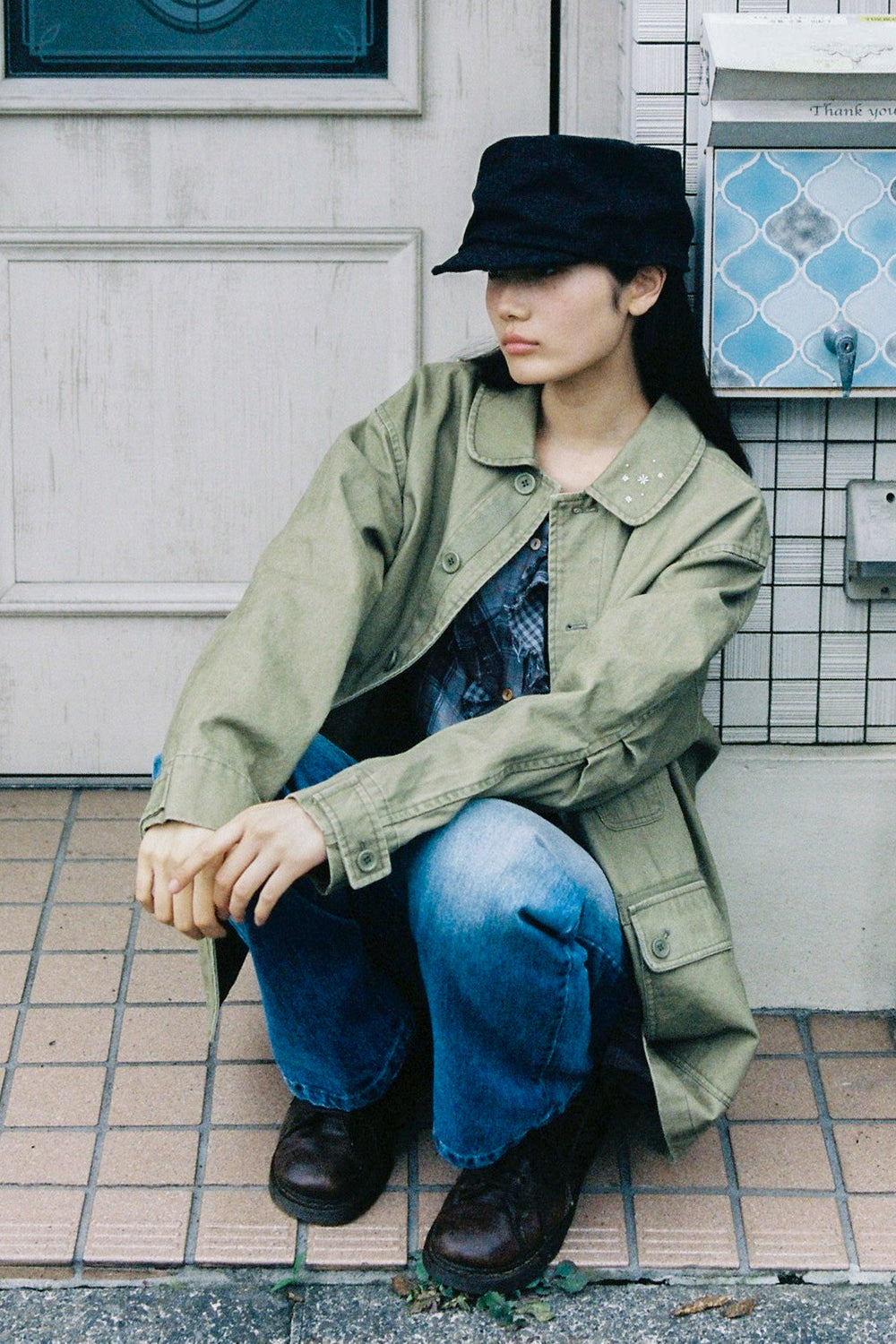 VINTAGE COTTON CASQUETTE, BLACK