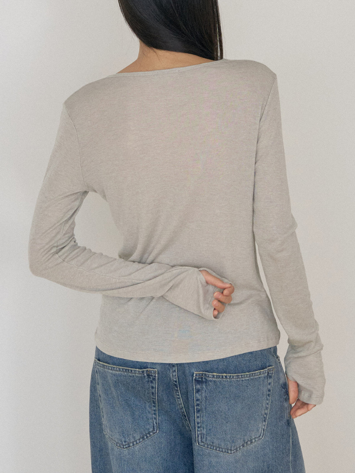 Finger Hole Long Sleeve - Green 5