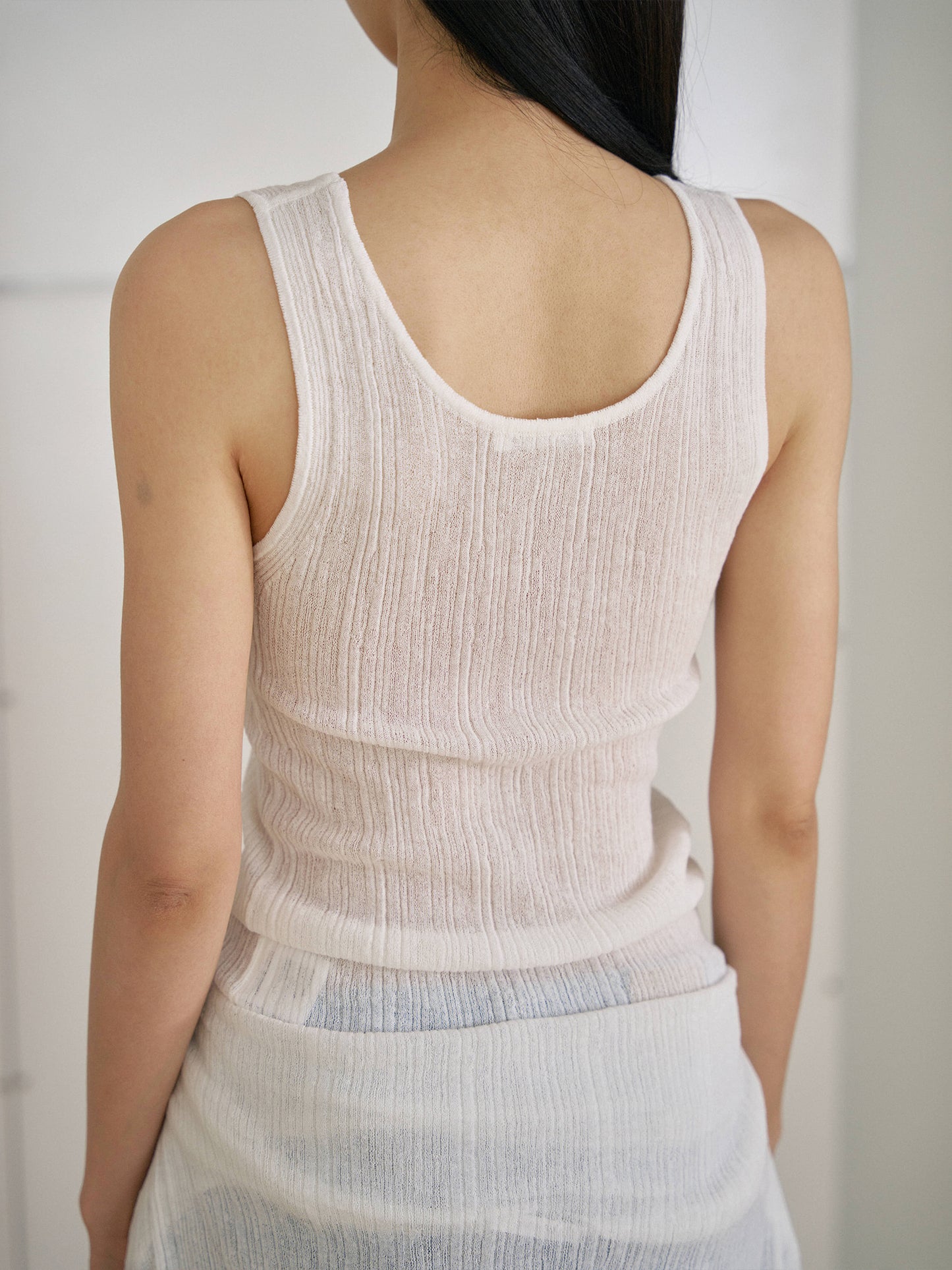 Multi Rib Sleeveless - Ivory