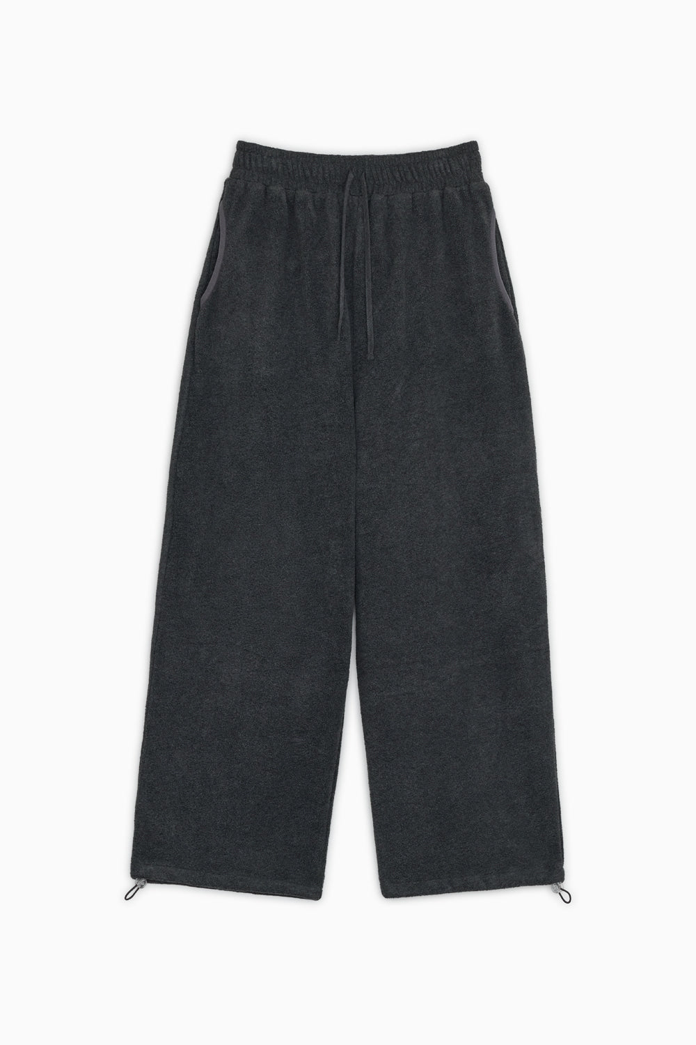 SIGNATURE EMBROIDERY FLEECE PANTS, CHARCOAL