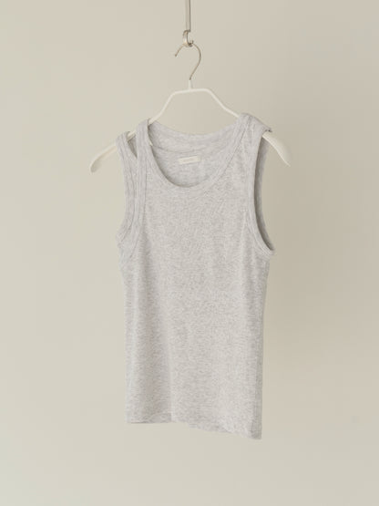 【MARAN】Mei Ribbed Sleeveles-GRAY