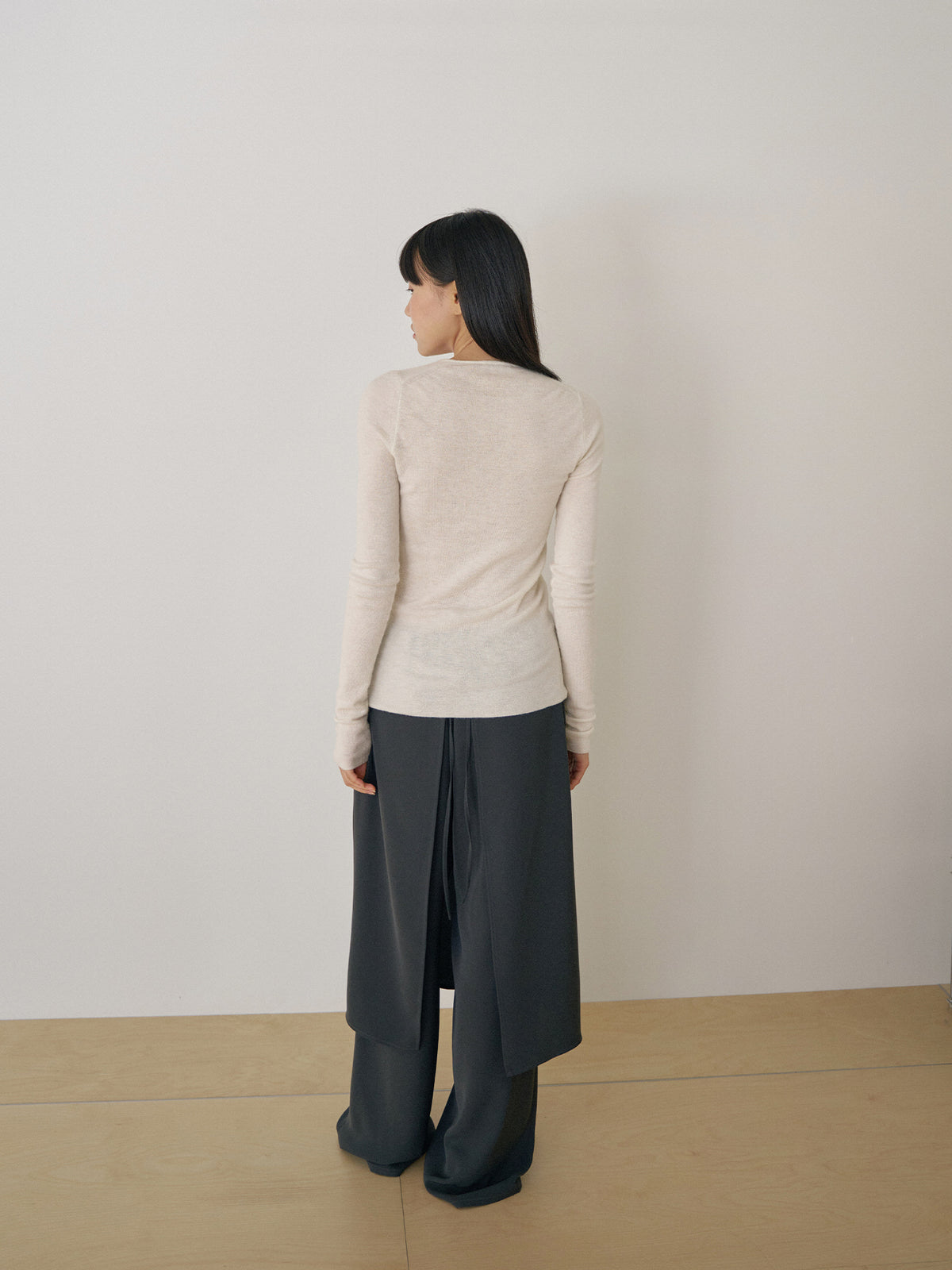 Skirt Overlay Pants - Charcoal 4