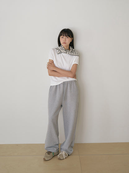 MARAN Stripe Square Scarf - Gray 商品画像17/19