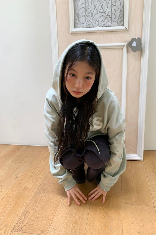 [9/22予約配送] LOGO PATCH HOODED ZIP-UP, SAGE MINT