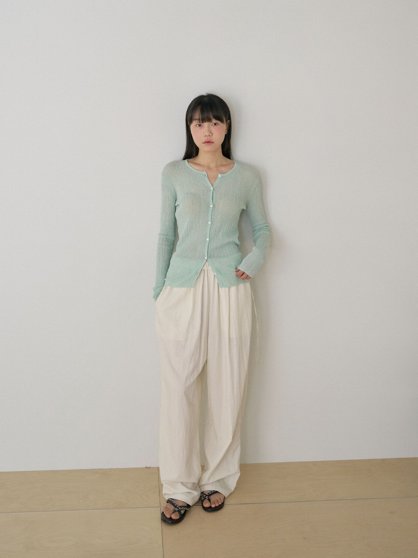 Multi Rib Cardigan - Mint