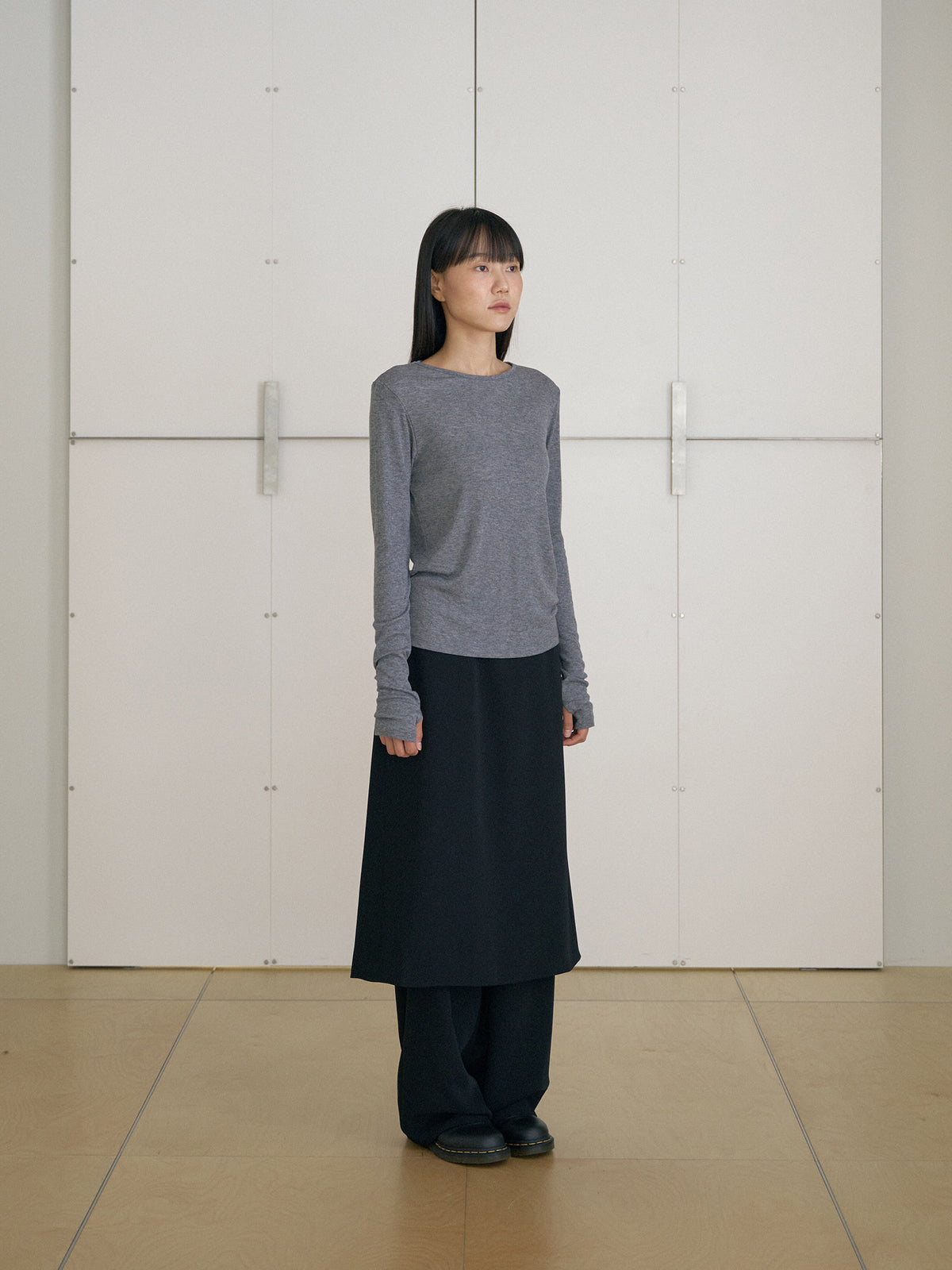 MARAN Finger Hole Long Sleeve - Charcoal 商品画像17/21